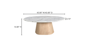 Evelyn Coffee Table-White Marble (2)