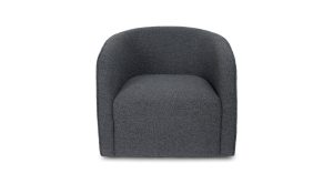 Evita Swivel Chair - Slate Boucle (1)