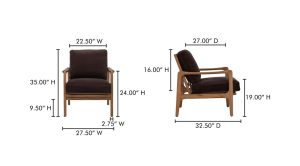 Fearne Accent Chair- Dark Brown