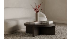 Folke Round Coffee Table- Dark Brown