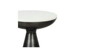 Font Side Table- White Marble (3)