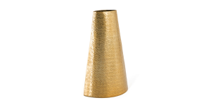 Gemma Metal Table Vase, Large Gold (1)