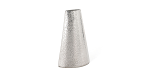 Gemma Metal Table Vase, Small Silver (1)