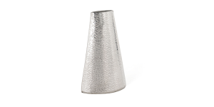 Gemma Metal Table Vase, Small Silver