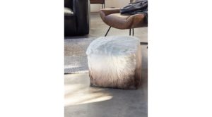 Goat Fur Pouf