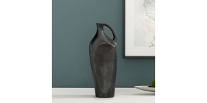 Killian Metal Vase, Small Grey (1)