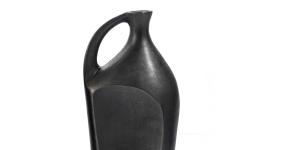 Killian Metal Vase, Small Grey