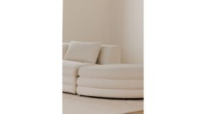 Lowtide Curved Ottoman- White (2)