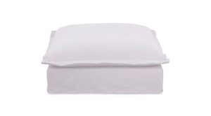 Olivia Ottoman Performance Fabric- White