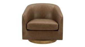 Oscy Leather Swivel Chair