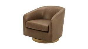 Oscy Leather Swivel Chair