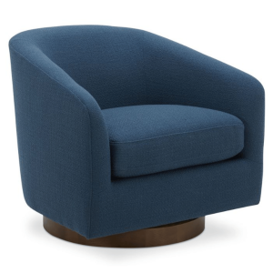 Oscy Swivel Chair- Dark Atlantic