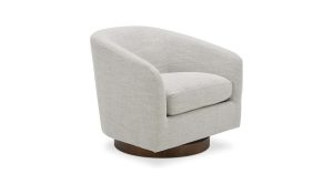 Oscy Swivel Chair- Splashed White (9)