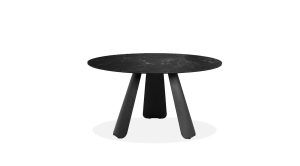 Palazzo Round Dining Table Black