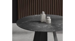 Palazzo Round Dining Table Black