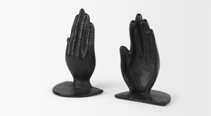 Praying Hands Bookends Bronze