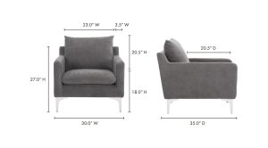 Paris Armchair- Dark Grey