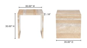 Rosa Accent Table- Mixed Marble (9)