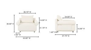 Rosello Armchair- White