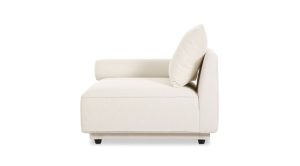 Rosello Left Arm Facing Chair- White (1)