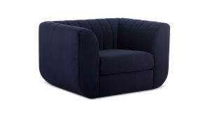 Rosy Lounge Chair- Deep Blue