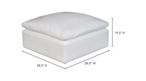 Terra Ottoman- Cream White