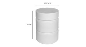 Whim Accent Table- White (4)