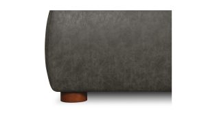 LUZON QUEEN BED TALL HEADBOARD SLATE VEGAN LEATHER