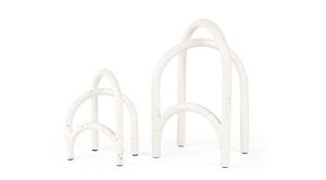 Springe Metal Arched Object White S/3