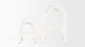 Springe Metal Arched Object White S/3