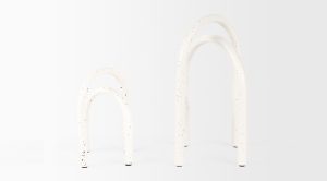 Springe Metal Arched Object White S/3