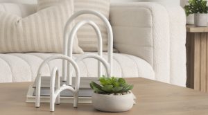 Springe Metal Arched Object White S/3