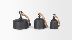 Quincy Black Decorative Bell Medium