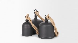 Quincy Black Decorative Bell Medium