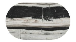 Celia Oval Dining Table- Panda Marble