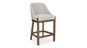 Edward Counter Stool Performance Fabric-Heather Beige