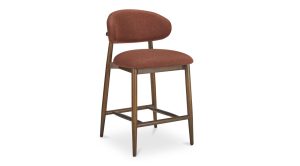 ELLIE COUNTER STOOL PERFORMANCE FABRIC-RUST