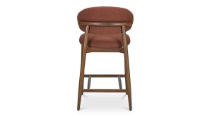 ELLIE COUNTER STOOL PERFORMANCE FABRIC-RUST