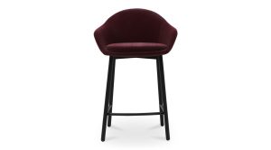 Emily Counter Stool-Wine Velvet