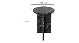 Grace Accent Table Black Marble (8)