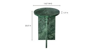 Grace Accent Table Green Marble (3)