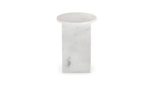 Grace Accent Table White Marble (4)