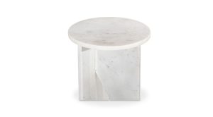 Grace Accent Table White Marble (6)