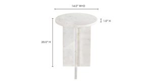 Grace Accent Table White Marble (7)