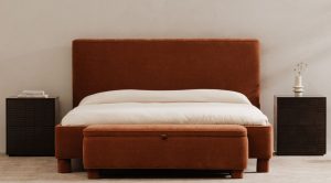 ICHIGO QUEEN BED- DEEP ORANGE (1)