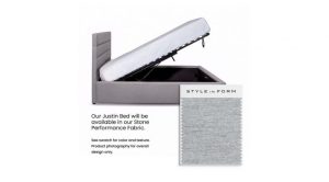 Justin Storage Bed- Stone