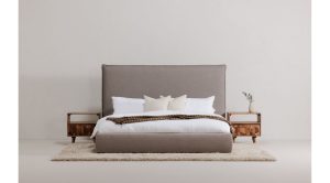 LUZON KING BED TALL HEADBOARD- GREYSTONE