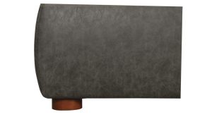 LUZON KING BED TALL HEADBOARD SLATE VEGAN LEATHER