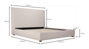 LUZON KING BED TALL HEADBOARD WHEAT