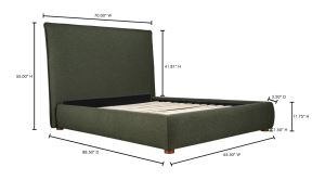 LUZON QUEEN BED TALL HEADBOARD- DEEP FOREST (14)